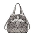 thumbnail image 2 of Yoosmatic Women's Geometric Tote Bags Handbag Shoulder Crossbody,Large Capacity Office Travel Silver, 2 of 5