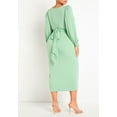 thumbnail image 3 of ELOQUII Women's Plus Size Cross Front Midi Dress, 3 of 6