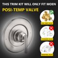 thumbnail image 2 of Repuesto Para Kit De Ajuste De Válvula Moen T2901Bn Gibson Posi-Temp (Níquel Cepillado), 2 of 5