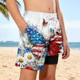 thumbnail image 3 of Afuyipoi Independence Day Shorts for Boys Size 10-12,Double Layer Patriotic Print Side Pockets Elastic Waist Swim Trunks, 3 of 8
