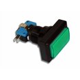 thumbnail image 1 of Arcade Game Illuminated Button Rectangle for Arcade and Crane Machines Green Jamma Mame, 1 of 2