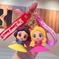 thumbnail image 4 of Llaveros de princesa Disney para niños, llavero de Blancanieves, Elsa, Ariel, Rapunzel, Belle, accesorios, juguete, regalo, 7 estilos, 4 of 5