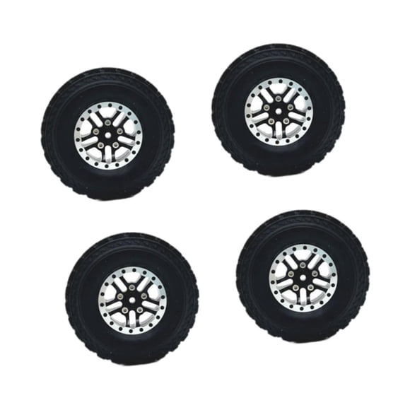 4 piezas de neumáticos para coche RC, piezas RC, accesorios de repuesto de rendimiento estable. Negro