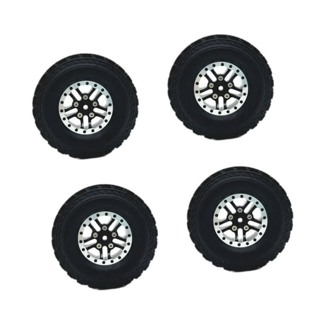 segolike 4 Pieces RC Car Tires Replacement for MN82 MN78 D90 D911/12 RC Car Accessory Black