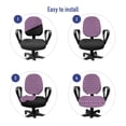 thumbnail image 4 of Abstract Office Chair Slipcover, Geometric Contemporary Illustration of Triangular Motifs and Graphical, Protective Stretch Decorative Fabric Cover, Standard Size, Plum and Lilac, by Ambesonne, 4 of 5