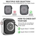 thumbnail image 6 of 6 Packs Apple Watch Case 45mm with Build-in Tempered Glass Screen Protector Cover for Apple Watch 8/7, HD Clear Super-Thin PC Bumper Scratch Resistant Waterproof iWatch Cases, 45mm, 6 Color, 6 of 8