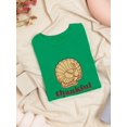 thumbnail image 3 of Thankful To Be Vegan Turkey Women Kelly Green T-Shirt, Female XX-Large, 3 of 4