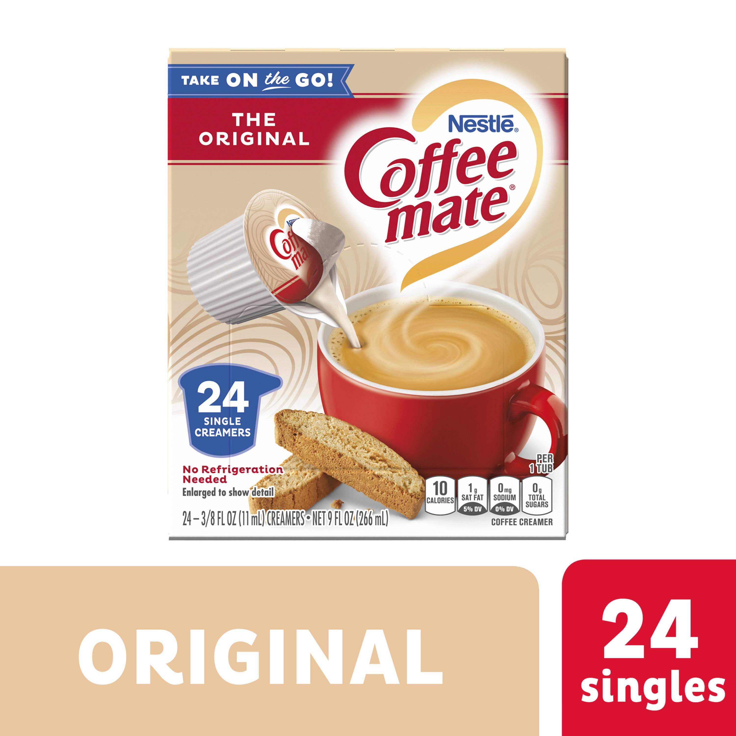 Nestle Coffee mate Original Liquid Coffee Creamer Singles, 9 fl oz, 24 Count