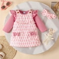thumbnail image 4 of XAOFW Girl's Outfit Sets Cute Cartoon Print Corduroy Pinafore Dress Long Sleeve Bodysuit Bandana Three Piece Outfits Casual Daily Wear Stylish Comfortable Clothes Sets, 4 of 7