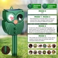 thumbnail image 2 of JahyElec Solar Animal Repeller,2 Pack Ultrasonic Cat Repellent Outdoor with Motion Sensor Waterproof Deer Deterrent with LED Flash Light Deterrent Raccoons Skunks, 2 of 6
