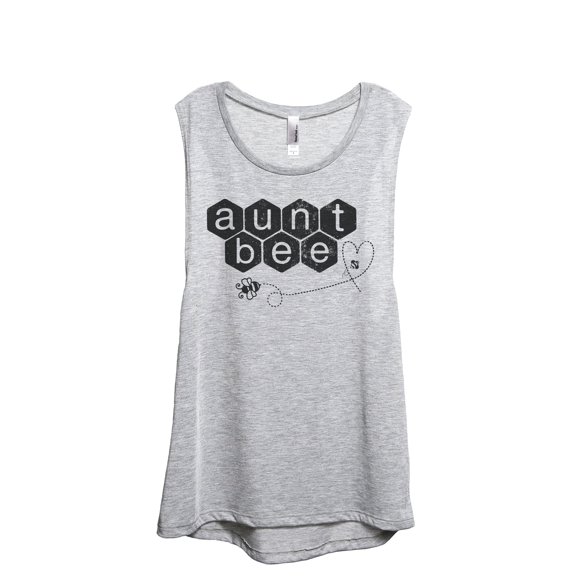 Aunt Bee Women's Fashion Sleeveless Muscle Workout Yoga Tank Top Sport Grey Small