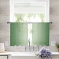 thumbnail image 3 of Green Ombre Semi Sheer Curtains 45 Inch Length 2 Panels Set, Modern Gradient Abstract Art Sheer Kitchen Curtain Privacy Voile Window Curtain for Living Room Bedroom Rod Pocket Drapes, 3 of 7