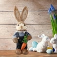 thumbnail image 4 of EclipseJewels Easter Bunny Decoration, 12 Inch Creative Straw Bunny Simulation Animal for Home Garden Decor, Cute Farmhouse Ornament for Spring Easter Basket Stuffers,B, 4 of 5