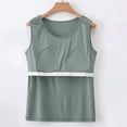 thumbnail image 4 of WEIWEN Camisole Tops for Women Built in Bra Tank Top Bras No Underwire Yoga Tank Tops Casual Summer Running Athletic Workout Padded Cami Shirts Light Green, XXXXL, 4 of 6