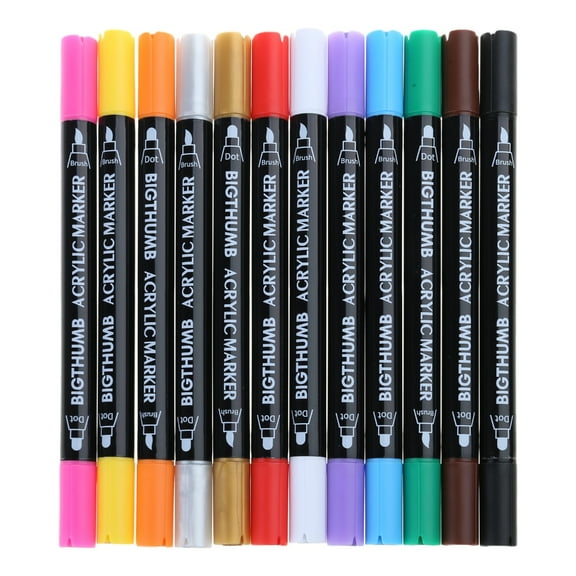 Acrylic Paint Pens, 12 Colors Paint Pens Drawing Marker Kits, Painting Pens Set