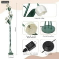 thumbnail image 2 of 12 Heads Flower Floor Lamp, Lily of The Valley Green Flower Lamp, 63-Inch 3 Flexible Stems Vintage Corner Standing Cute Tall Light for Living Room Kids Girls Bedroom, Bulbs Included, 2 of 6