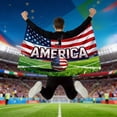 thumbnail image 4 of Bandera de Fútbol con Mangas de Brazo Bandera Del Cuerpo Del Ventilador Del Manto para la Copa Del Mundo 2026 Estados Unidos Canadá México, Poliéster, 150 X 90 cm, 4 of 5
