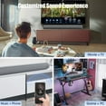 thumbnail image 5 of 100W 28-inch Bluetooth 5.3 Sound Bar with HDMI, Home Theater Surround Sound System with Built-in Subwoofer for Smart TV with Remote, Brushed Finish Gray, 5 of 8