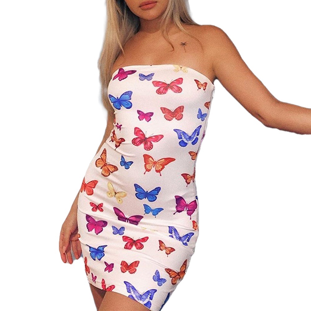 cheetah dress with butterflies