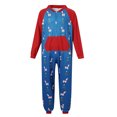thumbnail image 2 of Wangsaura Pyjama une Pièce à Capuche Parent-Enfant Imprimé de Noël Mignon avec Fermeture Éclair, 2 of 9