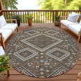 thumbnail image 6 of Addison Rugs Chantille Indoor/Outdoor Transitional Casual Chocolate Machine Washable Round Rug, 8' x 8', 6 of 7
