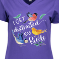 thumbnail image 4 of Inktastic I Get Distracted by Birds Women's V-Neck T-Shirt, 4 of 5