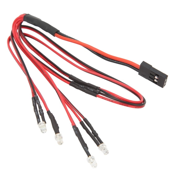 RC Headlight Taillight Kit, RC Front And Rear Lights 2 White And 2 Red 4 LED Lights For 4M For 1/18 RC Crawler