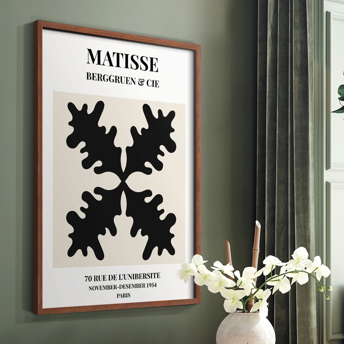 Matisse CXLVI Framed Print in Brown Solid Wood 8 x 10 Framed Print