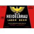 thumbnail image 2 of Vintage Booze Labels 18x13 White Modern Wood Framed Museum Art Print Titled - Old Heidelbrau Lager Beer, 2 of 4