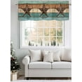 thumbnail image 5 of Country Star Valances for Windows Retro Tear Wooden Board Rod Pocket Curtains Valance Short Window Treatment Drapes for Living Room, Bedroom Bathroom 60"&nbsp;W x 18" L, 5 of 5