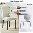 thumbnail image 5 of VECELO Button Tufted Dining Chairs Set of 2, Mid-century Upholstered Fabric Parsons Chairs, Dining Room Kitchen Accent Chairs, Beige, 5 of 12