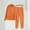 Orange, variant on Womens Two Piece Outfits Sweatsuit Casual Long Sleeve Hoodies Top and Joggers Sweatpants Fall Tracksuit Lounge Matching Set Wine Xl
