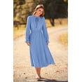 thumbnail image 4 of Vestido PRETTYGARDEN 2025 Midi Swiss Dot Línea A XL Azul Claro, 4 of 8
