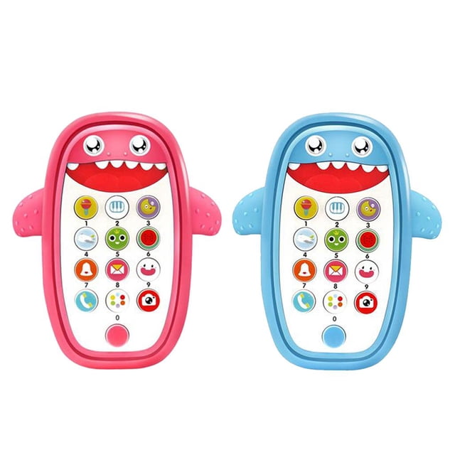 2 piezas juguetes inteligentes para el teléfono para la dentición que reproducen música y aprenden más de 6