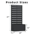 thumbnail image 4 of MAYEERTY 47" x 24" Metal Raised Garden Climbing Frame with Trellis Planter Box for Climbing Plants, 4 of 6