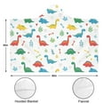 thumbnail image 3 of Wearable Blanket,White Cartoon Dinosaurs Bones Leaves Pattern Hooded Wearable Flannel Blanket for Adults & Teens,Winter Poncho Shawl Wrap Cape Cozy Anti-Pill,60"x80", 3 of 5