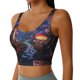 thumbnail image 2 of Fotbe Jungle Path Glowing Mushrooms Sujetador Deportivo Largo sin Aros para Mujer con Almohadillas y Soporte Medio, Transpirable y Absorbente, Camiseta Tipo Chaleco o Tank Top-Large, 2 of 8
