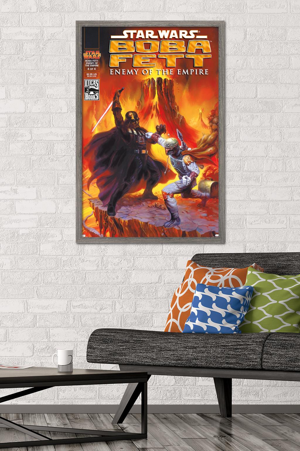 Star Wars: Saga - Boba Fett - Enemy Wall Poster, 22.375" x 34", Framed