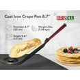 thumbnail image 6 of Brizoll Cast Iron Crepe Pan with Removable Wooden Handle 8.7" (22 cm) Cast Iron Pancake Pan Pre-Seasoned Frying Pan For Pancakes Kitchen Pan Cookware, Black, 6 of 7