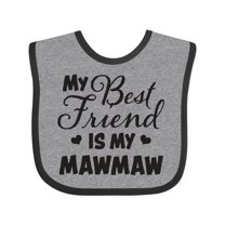 Inktastic My Best Friend is My Mawmaw with Hearts Boys or Girls Baby Bib