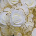 thumbnail image 2 of 20 piezas 4cm brillo flecos flores de espuma de seda DIY hecho a mano flores artificiales rosas cabezas para la decoración del tutú de la boda, 2 of 4