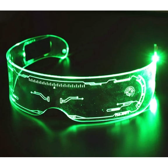 LINLIN Light Up Glasses, LED Glasses 7 Colors, Electronic Luminous Visor Glasses Cool Neon Colorful Luminous Glasses for Christmas, Halloween, Party, Bar, Club