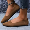 thumbnail image 6 of Xfvqtps Womens Casual Pointed Toe Flats Super Soft Slip on Shoes for Women Breathable Lightweight Flat Shoes with Cushioned Insole No Tired Feet Brown, 6 of 9