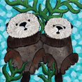 thumbnail image 3 of Allemand, Sue 15x15 Black Modern Framed Museum Art Print Titled - Otter Love III, 3 of 5
