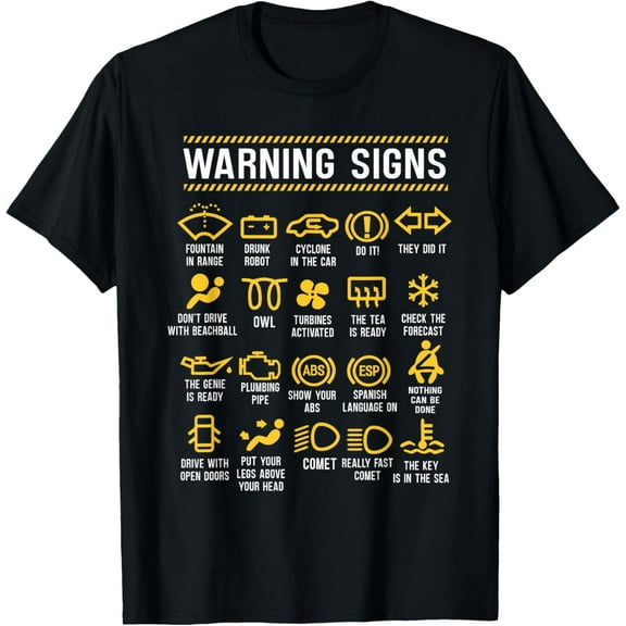 Warning Signs 101 Funny Car Mechanic T-Shirt