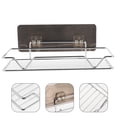 thumbnail image 2 of Wall Mounted Bathroom Storage Rack for Shampoo Towel Soap Silver Stainless Steel 12.5x8x6.3 Inches, 2 of 9