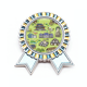 thumbnail image 1 of Famosas atracciones turisticas en Corea del Sur Insignia broche Medalla ganadora, 1 of 3
