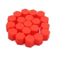 thumbnail image 1 of 20Pcs 15mm Silicona Rojo Fluorescente Protector Tapa de Tornillo del Cubo Rueda de Coche, 1 of 1