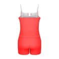 thumbnail image 6 of Womens Plus Size Swimwear Tankini Top with Tummy Control & Built-In Bra - Orange Ruched Swim Top XL-5XL, Quick-Dry,Size XL, 6 of 7
