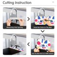 thumbnail image 5 of Yayeee Faucet Mat for Kitchen Sink 14.7" Diatomite Long Splash Guard Pad, Blue Retro Shapes, 2 Pack, 5 of 7